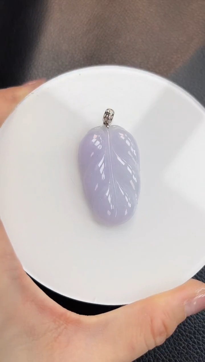 【闪购商品】翡翠颈饰18K金镶嵌YM1059-6树叶