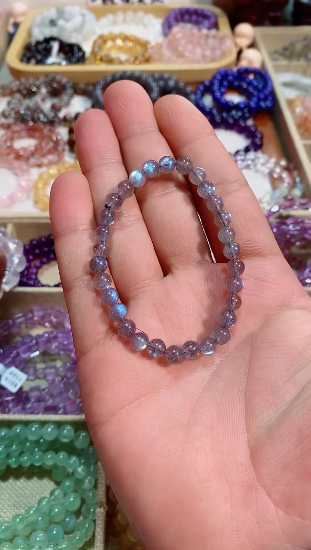 【闪购商品】拉长石手链未镶嵌灰月光6m+ (多样性发其一）