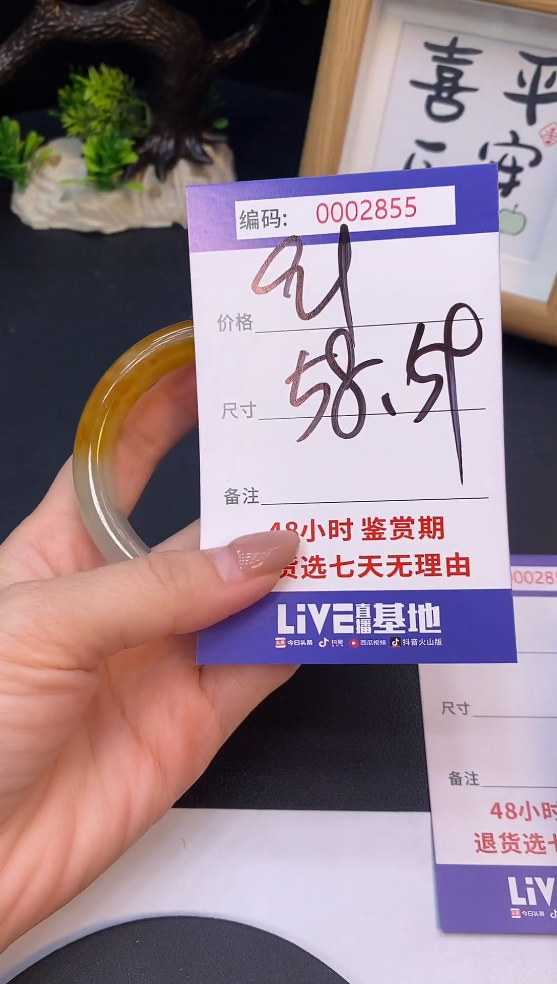 未镶嵌手镯翡翠0002855