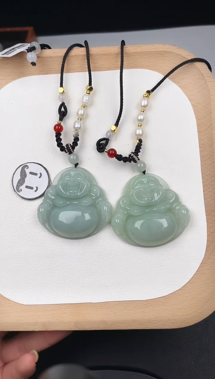 颈饰未镶嵌翡翠LH014翡翠冰绿大佛+送同款绳子多样性发其一
