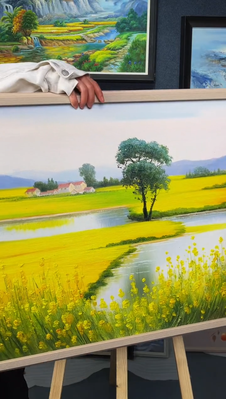 【闪购商品】油画108号 60*80 油菜花-手绘油画