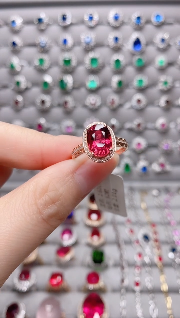 【闪购商品】碧玺18K金戒指18K金镶嵌.