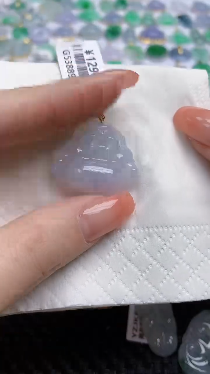 【闪购商品】翡翠颈饰18K金镶嵌天然翡翠A货