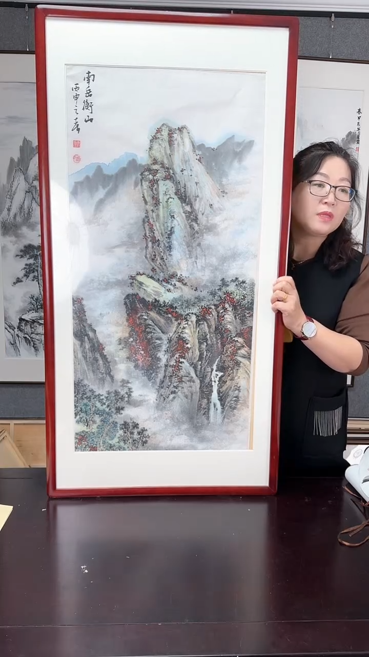 【闪购商品】国画山水实木装裱