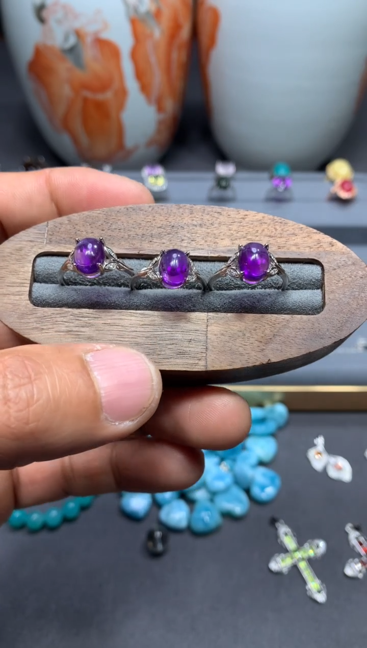 【闪购商品】水晶戒指银S925镶嵌W49（随机性发货只发一单）