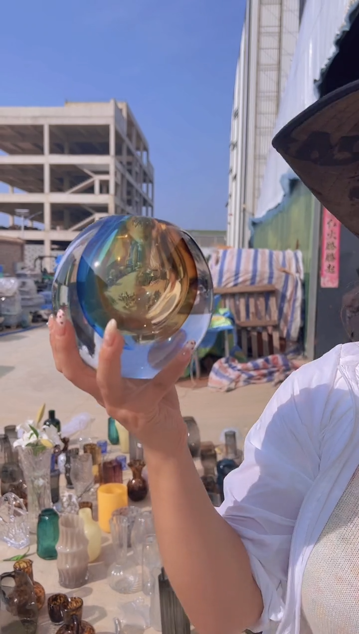 现代客厅摆件玻璃花瓶高级感