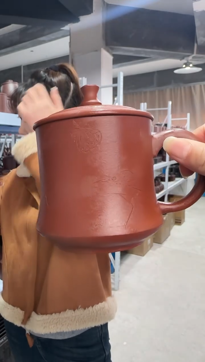【闪购商品】紫砂盖杯紫砂盖杯柱础杯