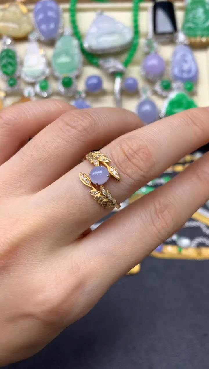 【闪购商品】翡翠戒指18K金镶嵌256-中国好珍宝