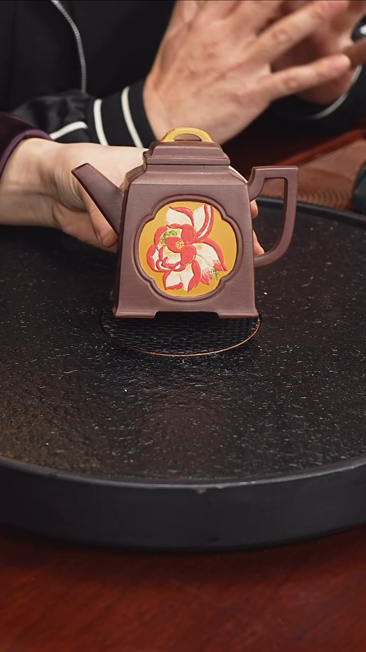 茶壶紫砂吴顺华 汉方37  紫泥 360毫升