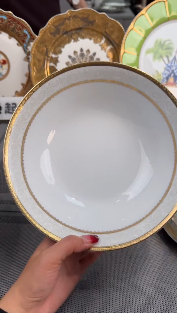 【闪购商品】瓷片10.5英寸大汤碗 1个 瑕 客户标