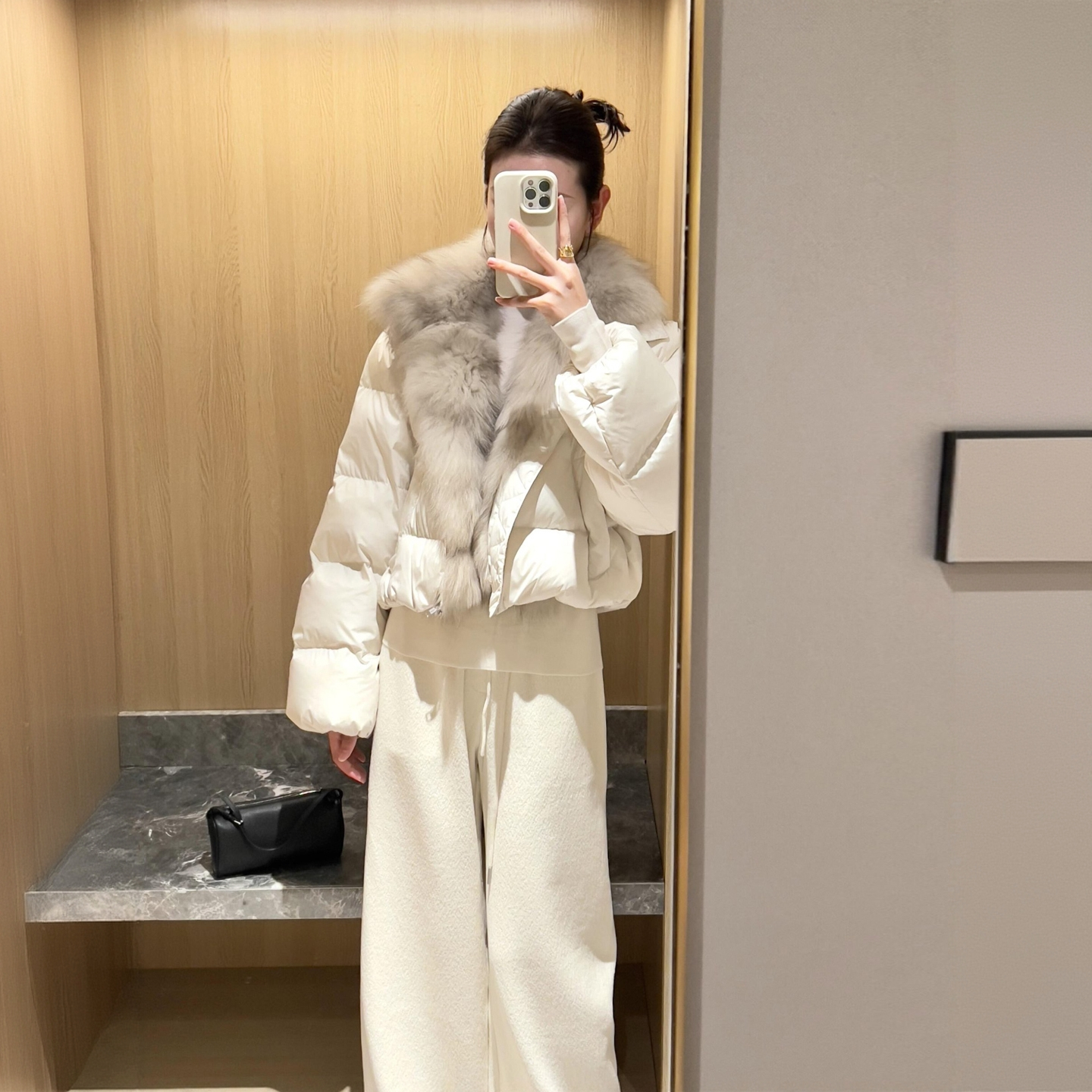 【小锦倪子专属】轻绒欧包毛领冬季新款棉服女小个子韩系面包服外套