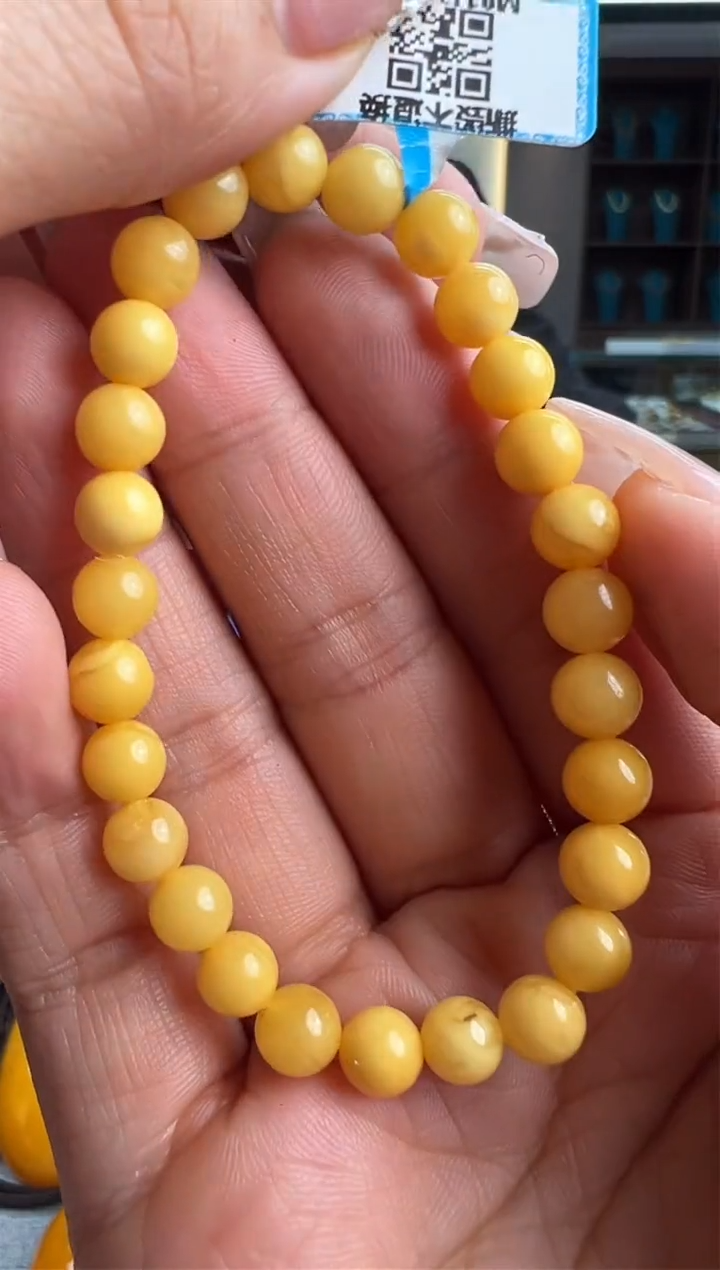 【闪购商品】琥珀手链未镶嵌6秒拍号