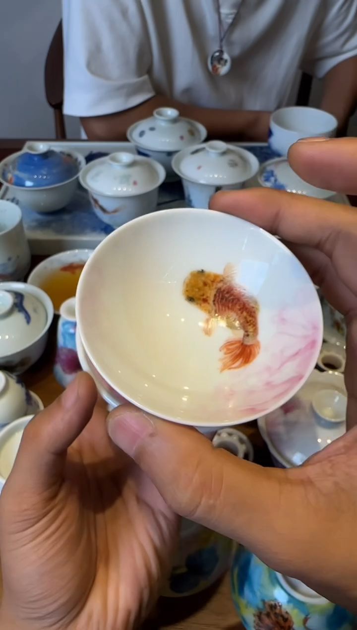 朱清 牡丹兰寿斗笠托杯