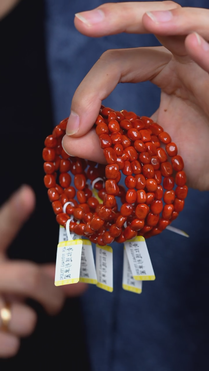【闪购商品】南红玛瑙手串未镶嵌金沙江南红随型 多样性发其一