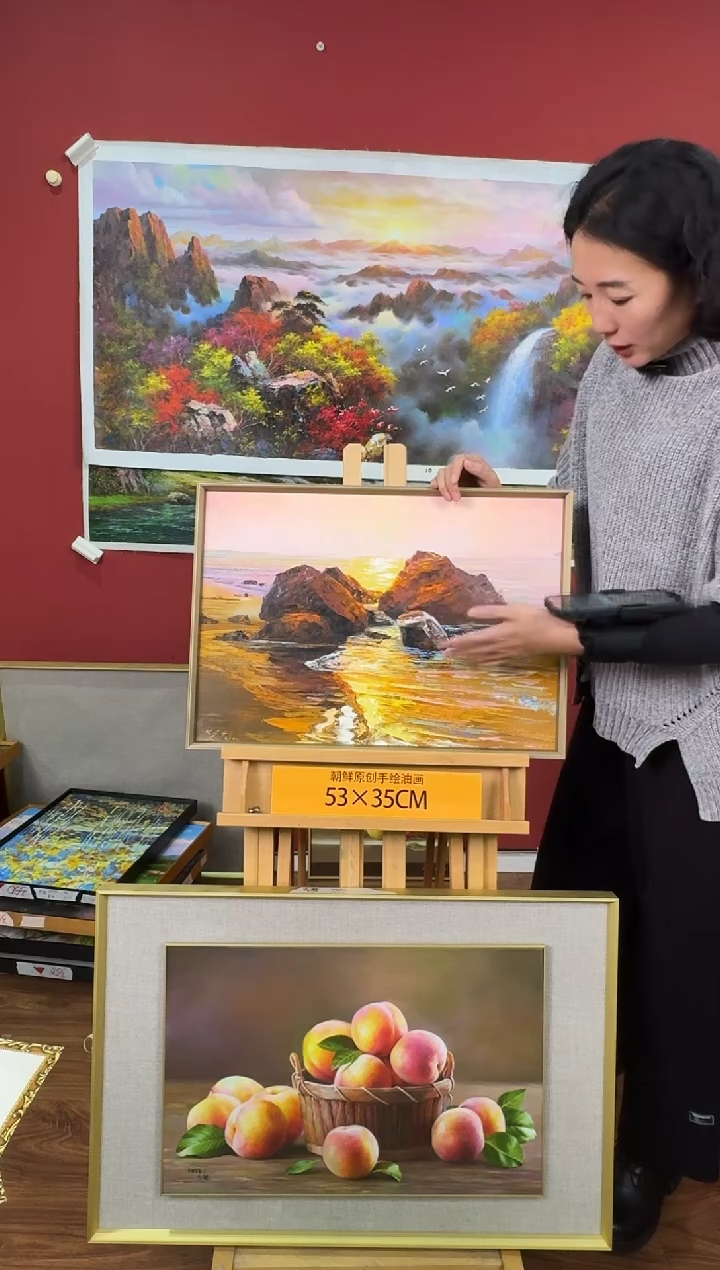 油画【115号】约53*35cm丨朝鲜原创纯手绘孤品油画丨顺丰包邮