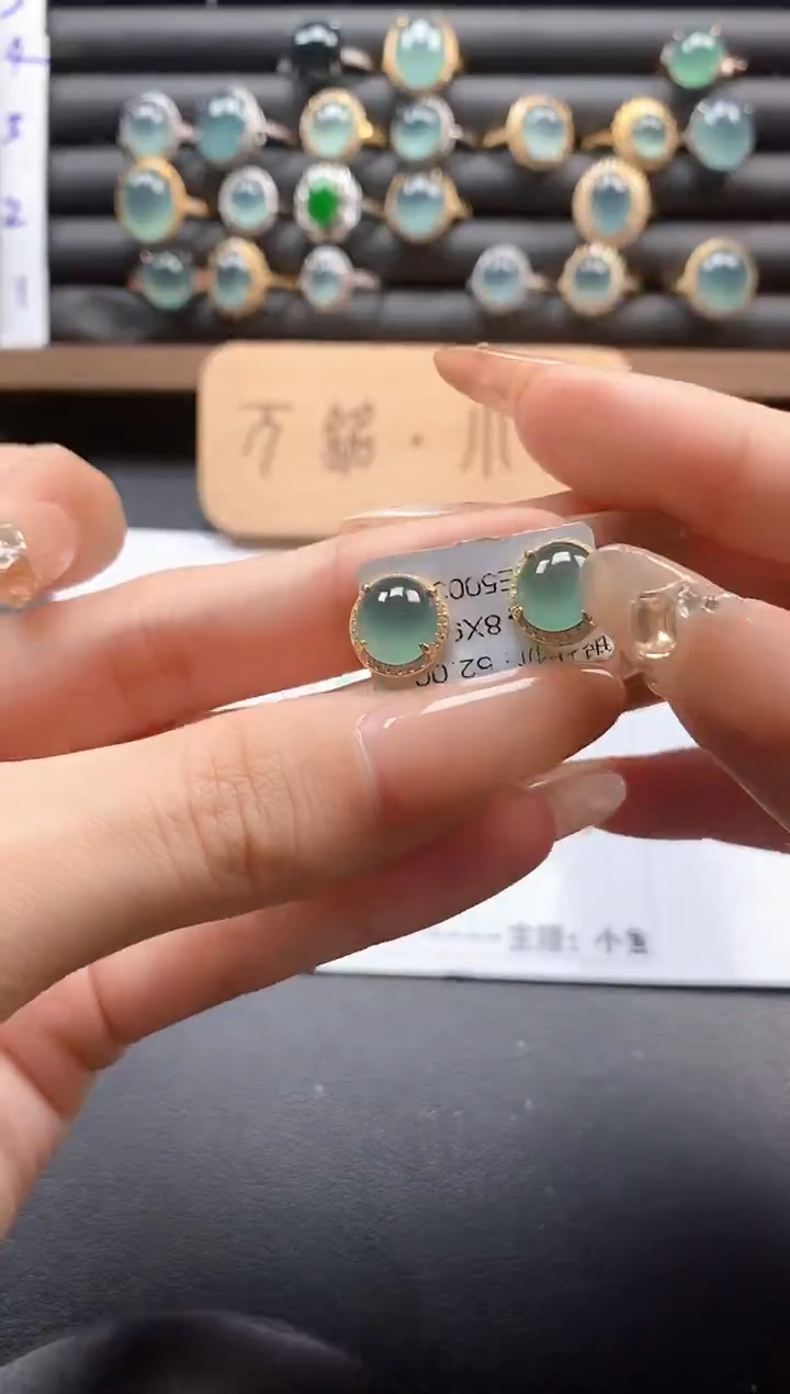 银S925镶嵌戒指翡翠51151