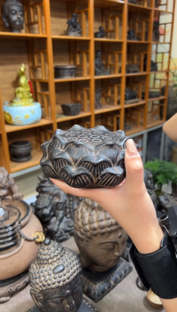 陶土莲蓬实心底座