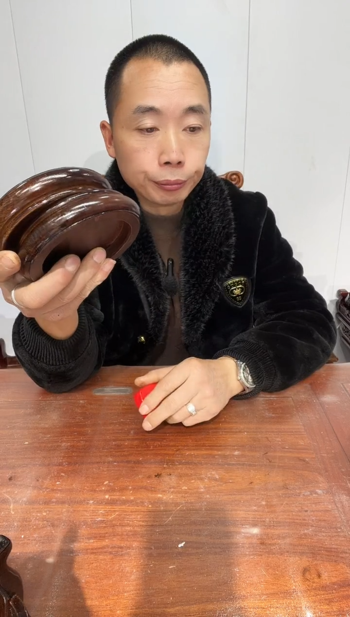 木买一送一非花整木黑圆11*12*2.6 独圆