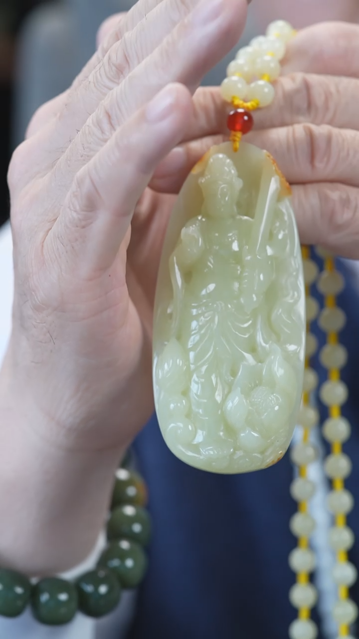 【闪购商品】和田玉吊坠未镶嵌虚空藏 属牛属虎 约140g