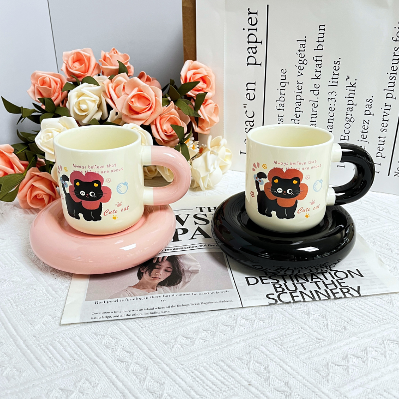 【妍妍专属】底座陶瓷马克杯大容量高颜值可爱少女心杯子学生