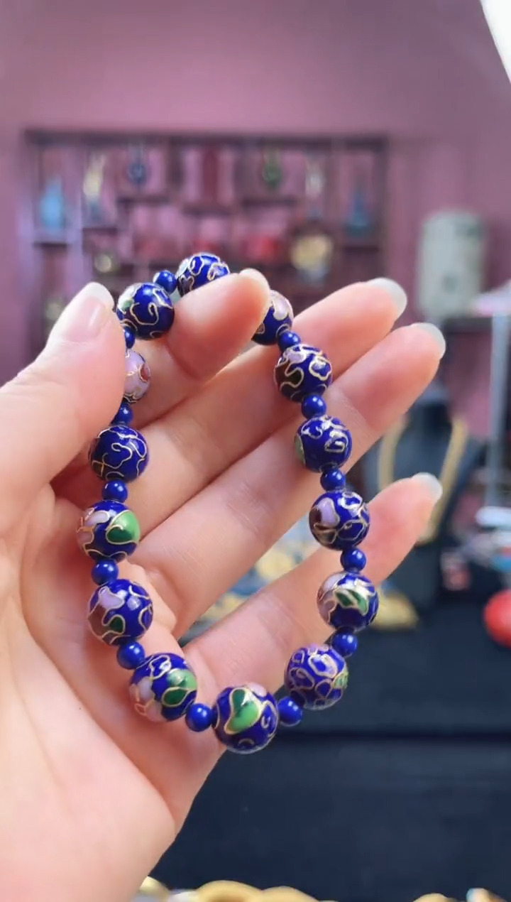 非遗 景泰蓝手串 1.0 宝蓝