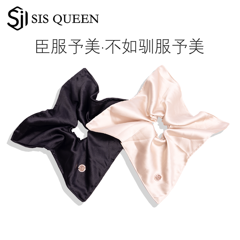 丝丝女王/SISQUEEN百搭方巾明星网红同款发圈纯色低马尾缎面发圈