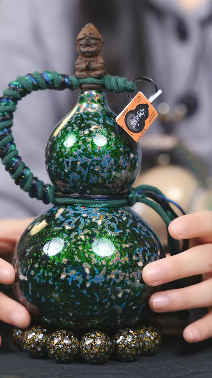 【闪购商品】YZ164漆艺酒葫芦不包手串及旋转底座