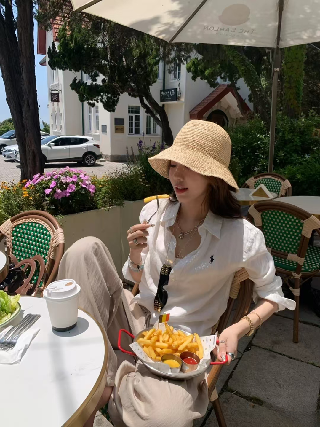 老钱风亚麻纯色经典小马刺绣衬衫防晒开衫夏季长袖衬衣休闲16.0