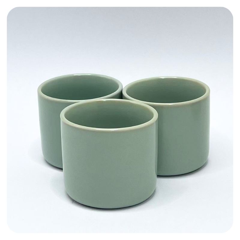 微瑕！天青 汝窑 小酒盅 三只小杯子 