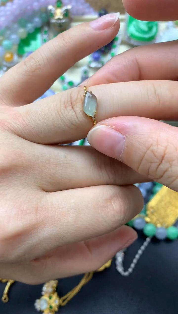 【闪购商品】翡翠戒指18K金镶嵌143-中国好珍宝