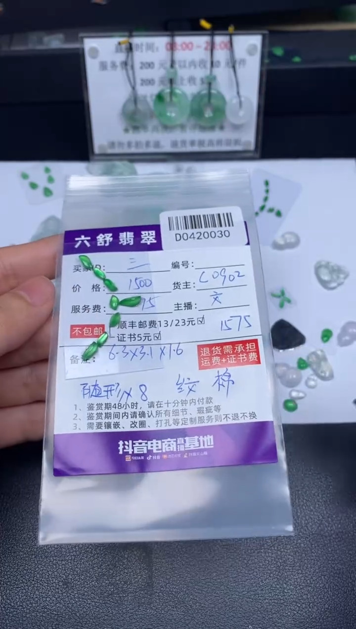 翡翠未镶嵌吊坠(不含链)D0420030