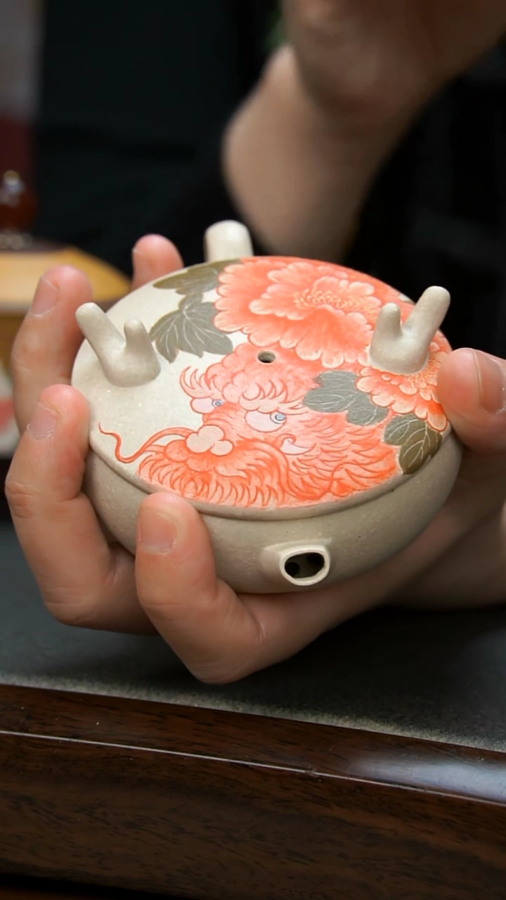 【闪购商品】紫砂茶壶白泥龙壶（中间有出气孔）