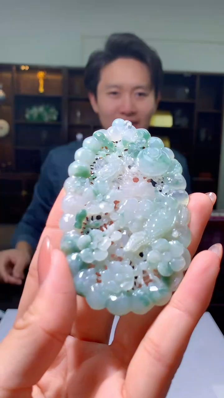 【闪购商品】定制翡翠未镶嵌1051hm-毛货挂件40