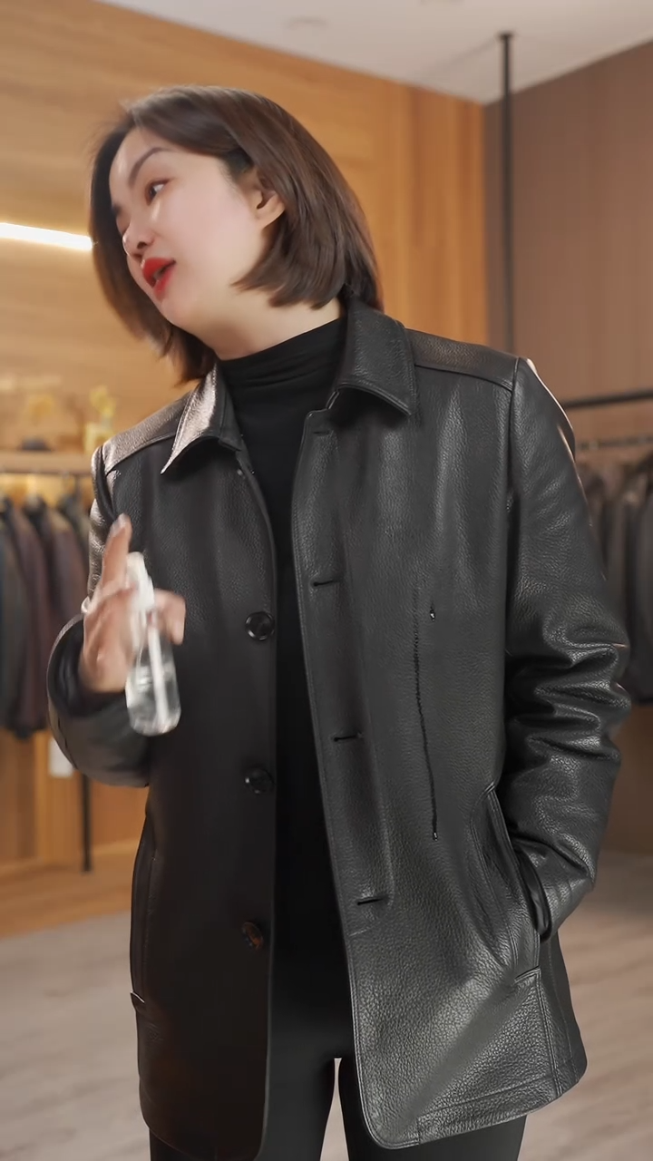 100%头层山羊皮20070加厚款（可拆卸90白鸭绒）限时福利