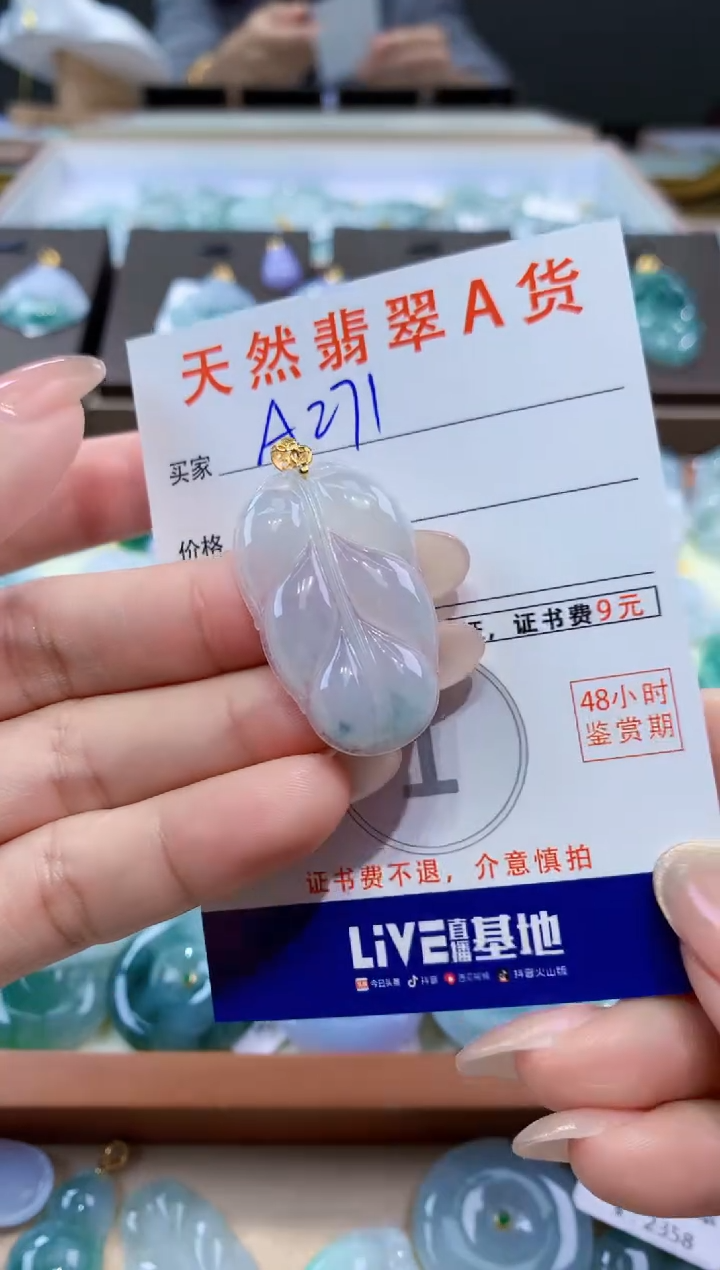 颈饰未镶嵌翡翠天然缅甸翡翠A货挂件 