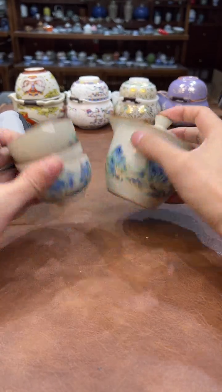 真的很便宜超好看会开片的旅行茶具