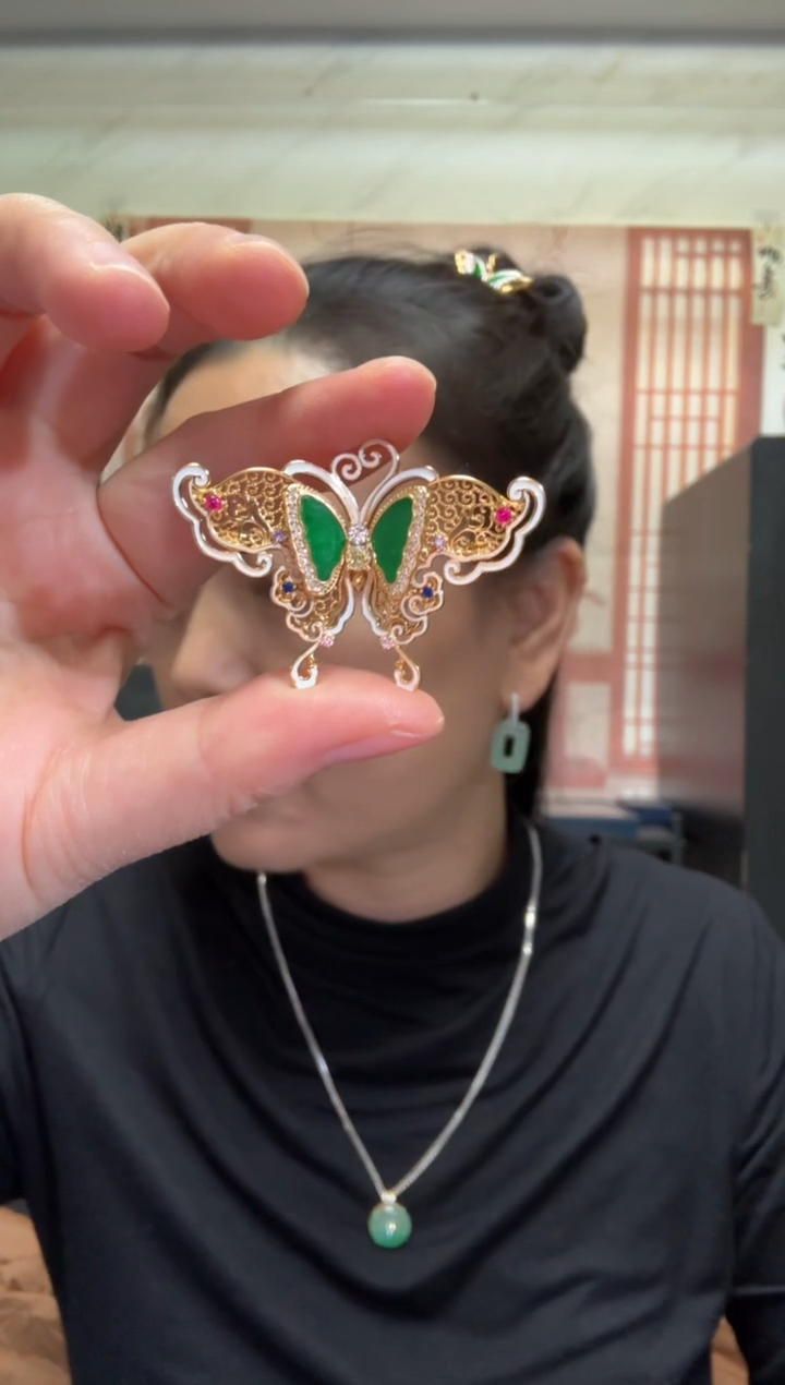 颈饰银S925镶嵌翡翠【多样性发其一】00002874