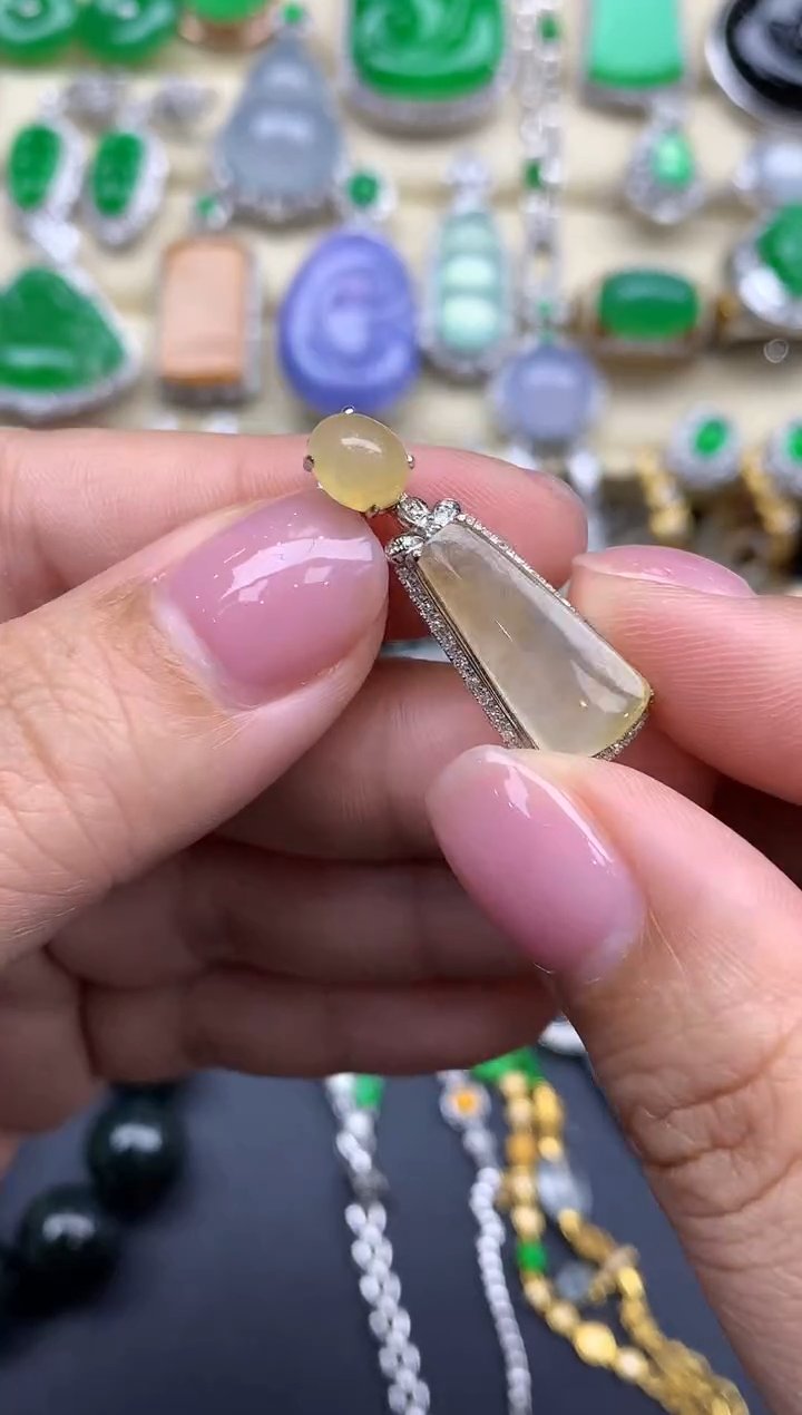 【闪购商品】翡翠颈饰18K金镶嵌405-中国好珍宝