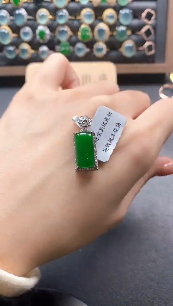 银S925镶嵌戒指翡翠51511