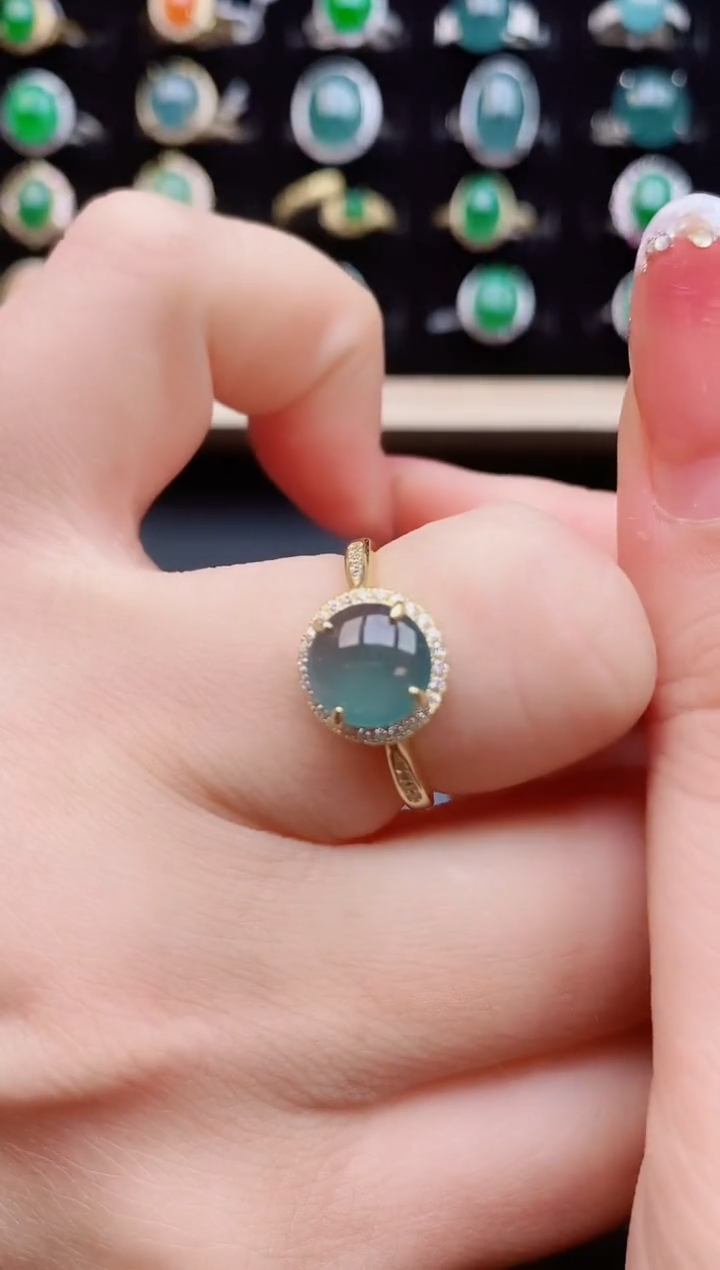 【闪购商品】翡翠戒指银S925镶嵌21212