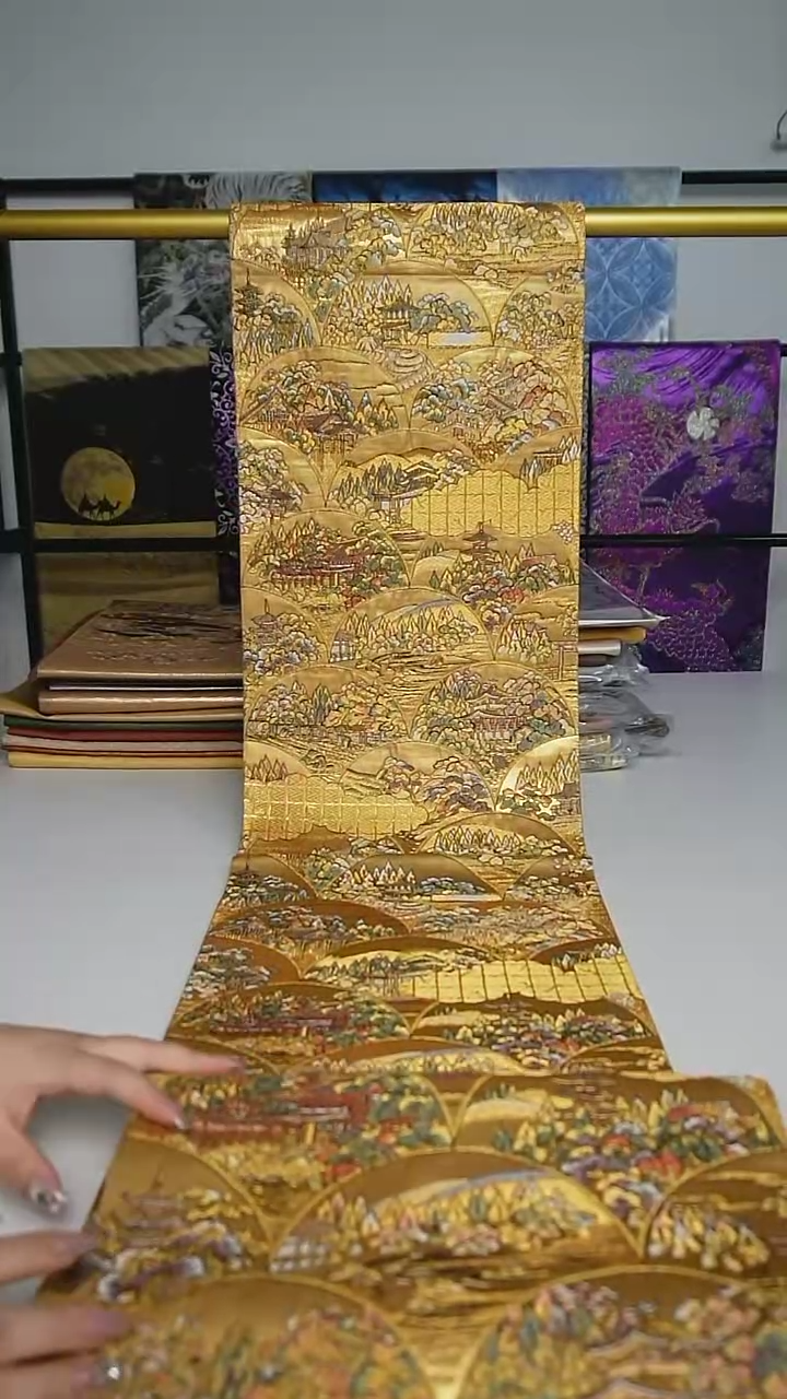 织绣132 单面全通细密织风景