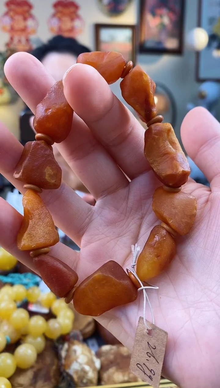 【闪购商品】琥珀手串未镶嵌手串