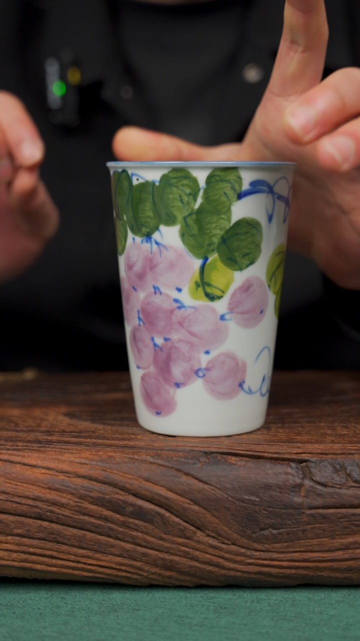 瓷片33寻一缕瓷香杯釉下手工手绘瓷器