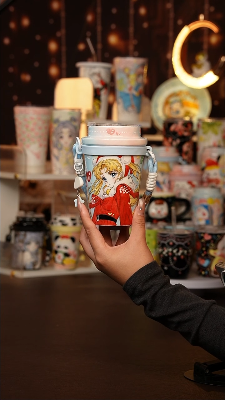 (玉泥）景德镇手工手绘文创陶瓷杯+（圣诞树）