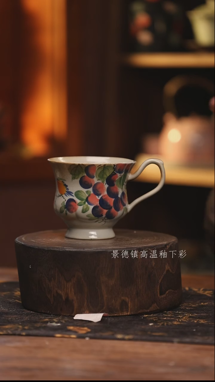 陶瓷景德镇高温釉下手绘陶瓷@L293@