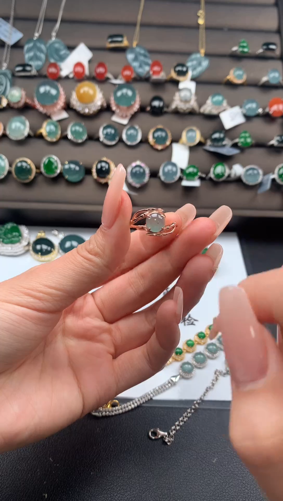 【闪购商品】翡翠戒指银S925镶嵌123123123213