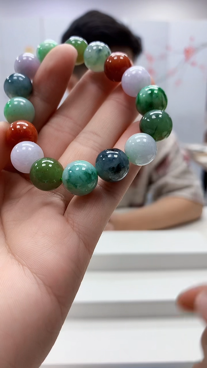 定制翡翠未镶嵌4917bb-毛货手串35