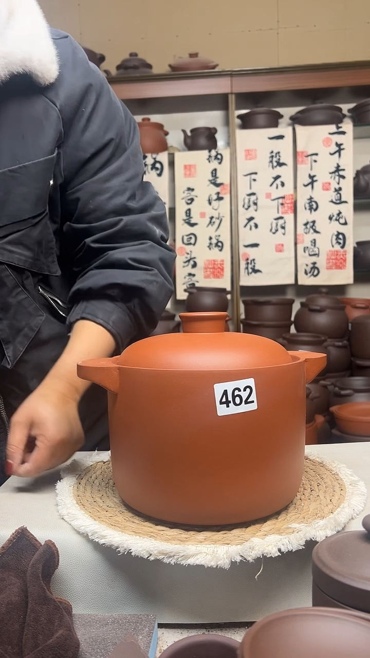 宜兴紫砂无暇4升直筒朱泥462