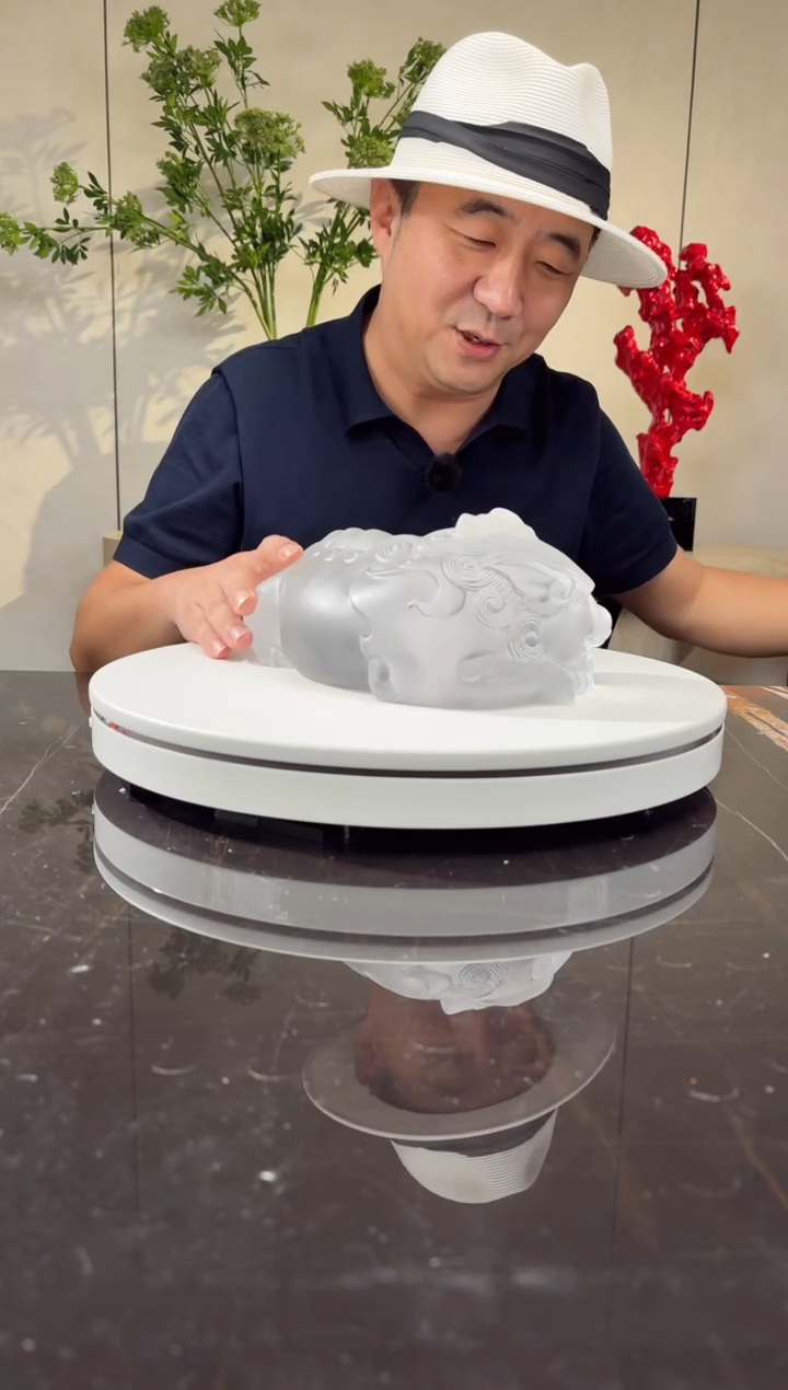摆件CS0202040净料卧福貔貅艺术琉璃摆件