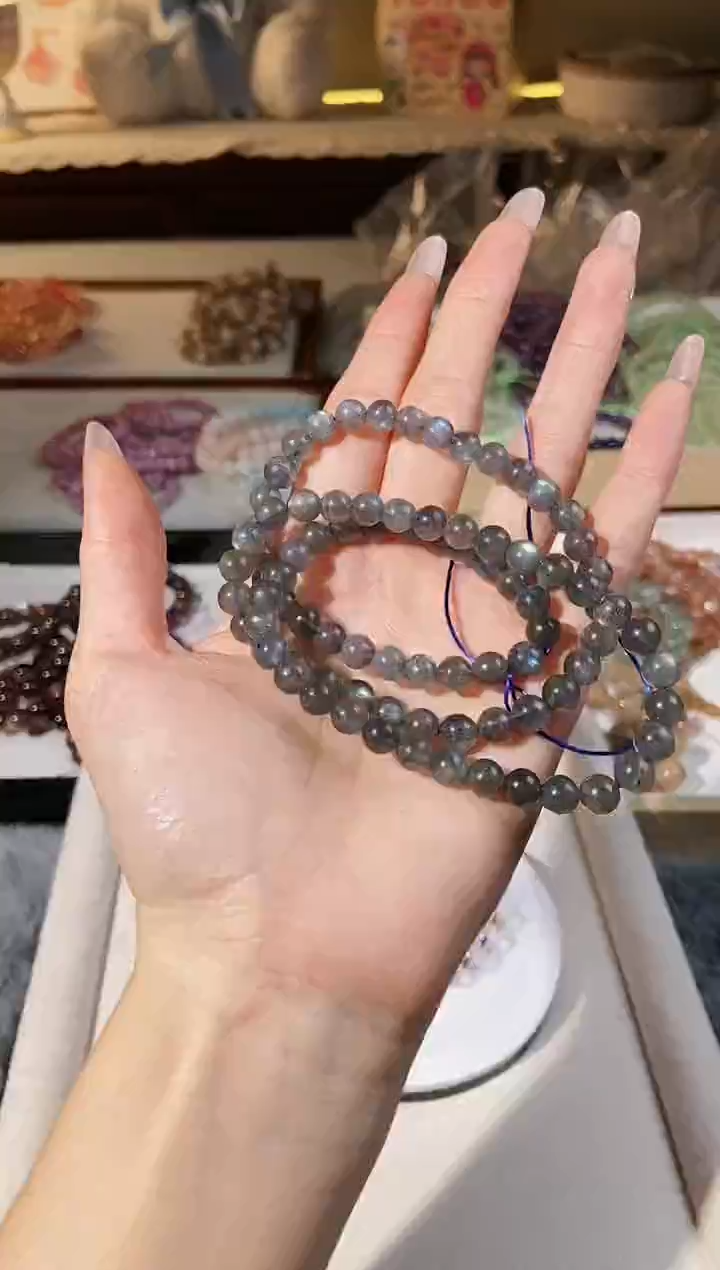 【闪购商品】水晶手串未镶嵌灰月光49的